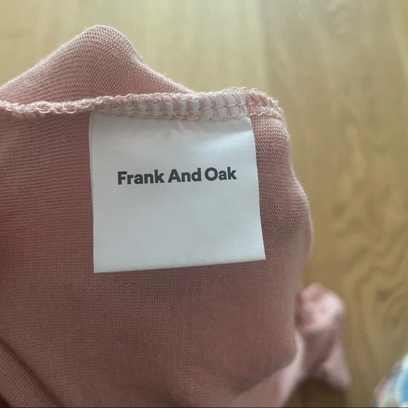 FRANK & OAK MOCK NECK PINK SHORT SLEEVES TEE- XS - Picture 11 of 12